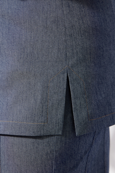 Джинсовый костюм с юбкой и жакетом прямого силуэта Algranda А4038 - фото 6