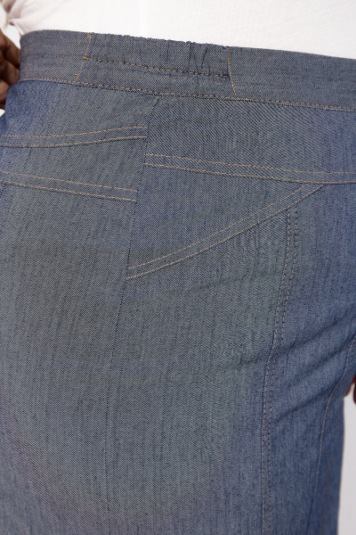 Джинсовый костюм с юбкой и жакетом прямого силуэта Algranda А4038 - фото 8