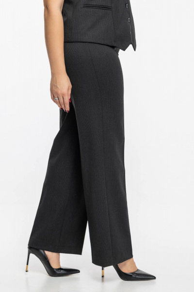 Классические брюки из ткани с молнией на боковом шве Avila 0992 черный - фото 6