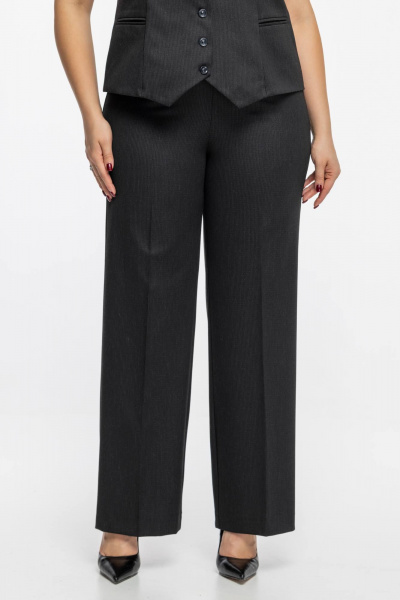 Классические брюки из ткани с молнией на боковом шве Avila 0992 черный - фото 3