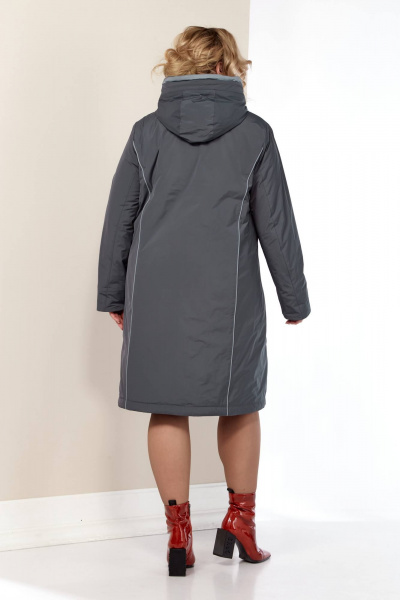 Куртка из сатиновой ткани с синтепоном и декоративным кантами Shetti 2181 графит - фото 9