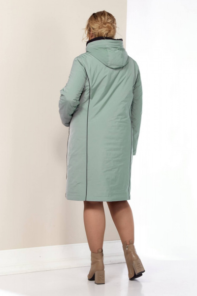 Куртка из сатиновой ткани с синтепоном и декоративными кантами Shetti 2181 светло-фисташковый - фото 10