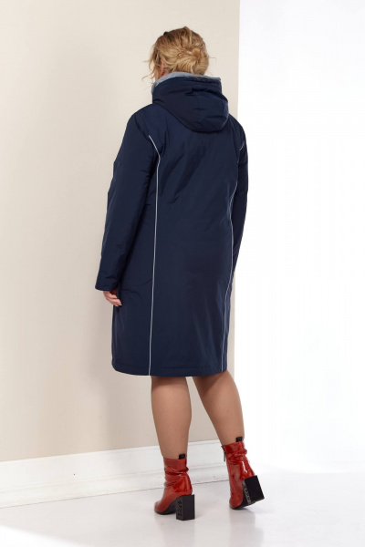 Куртка с контрастным кантом и функциональными карманами Shetti 2181 темно-синий - фото 9