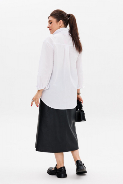 Юбка  из экокожи Anelli 1510.1 черная_роза - фото 8