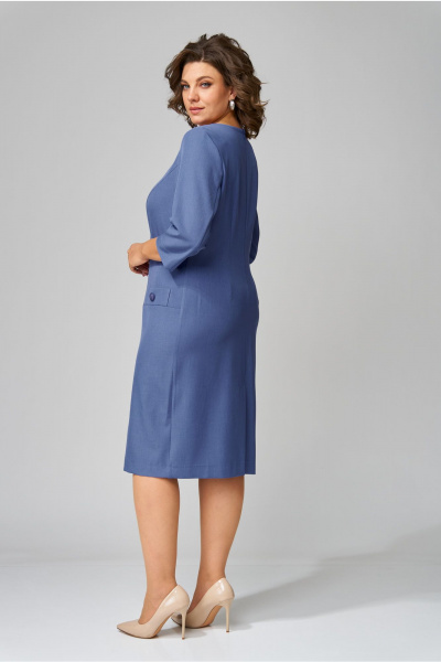 Полуприлегающее платье из костюмной ткани с застежкой Орхидея 1470 - фото 3