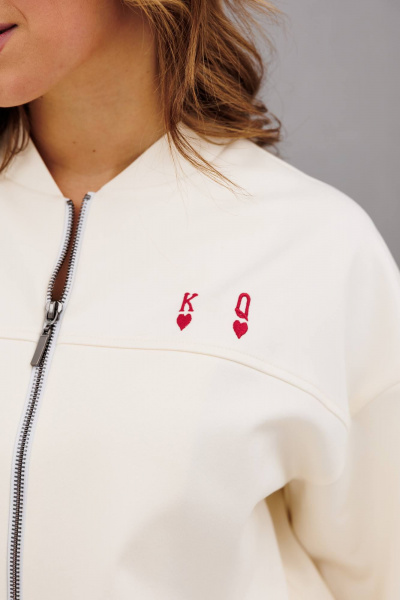 Пара спортивных комплектов брюки палаццо и бомбер из трикотажа INVITE 6087 красный - фото 8