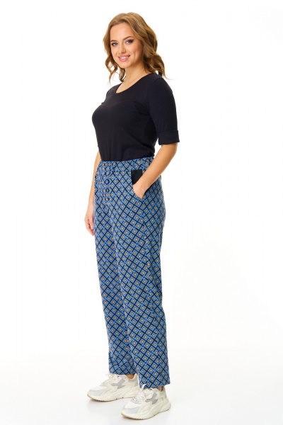 Брюки, бомбер, футболка T&N 7608 «ромб»светлый_синий+черный - фото 8