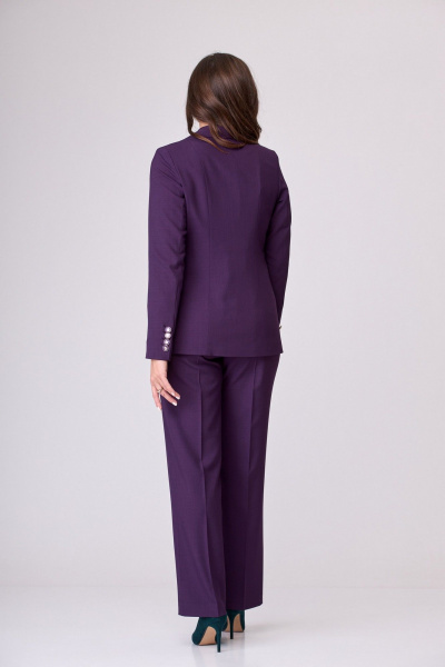 Комплект жакет и брюки из текстиля для делового образа БелЭльСтиль 205-2_80_22+596-2_79_22 фуксия - фото 7