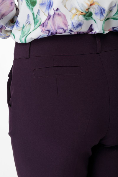 Красные брюки классического кроя с асимметричным низом Anelli 700.1 винные_тона - фото 4