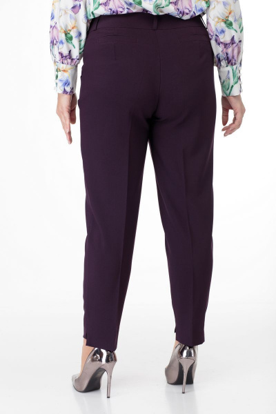 Красные брюки классического кроя с асимметричным низом Anelli 700.1 винные_тона - фото 6