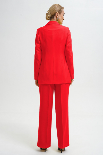 Жакет и брюки прямого силуэта на подкладке из текстиля Alani Collection 2281 терракот - фото 5