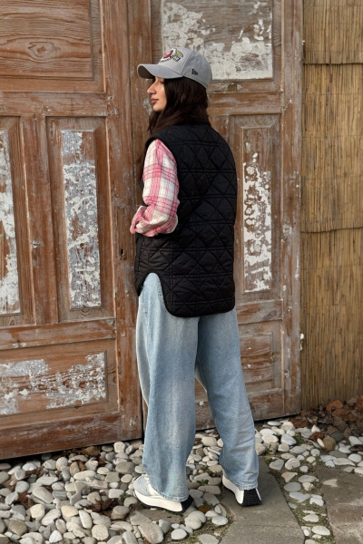 Демисезонный жилет из стеганной плащевой ткани с карманами BARBARA В226 - фото 4