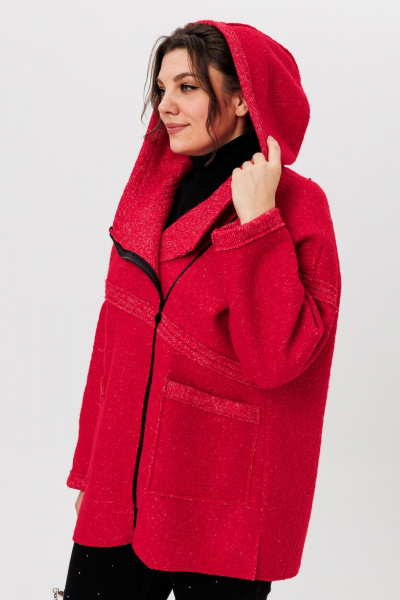 Полупальто Michel chic 360/1 красный_меланж - фото 6