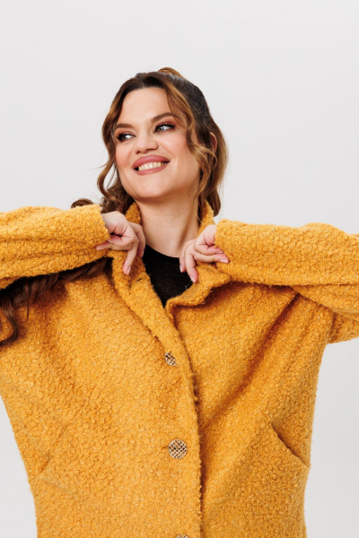 Пальто Michel chic 363/1 охра - фото 11