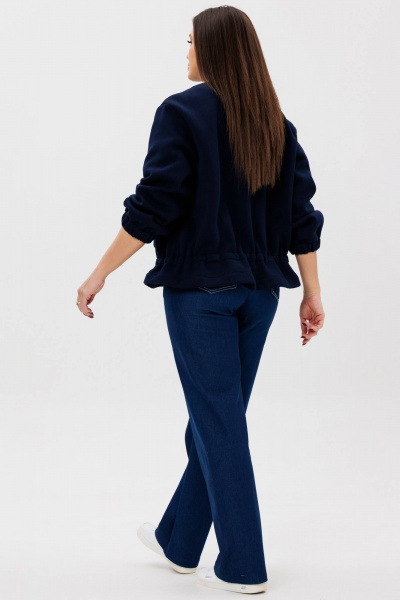Джинсовый костюм из текстиля из джинсового хлопка Ma Сherie 1149 темно-синий - фото 3