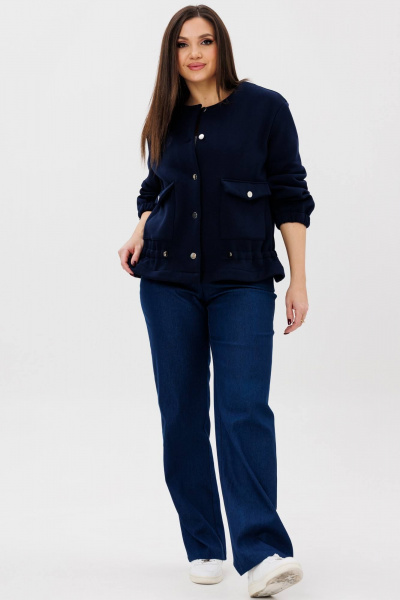 Джинсовый костюм из текстиля из джинсового хлопка Ma Сherie 1149 темно-синий - фото 2
