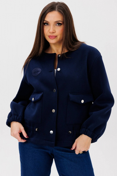 Джинсовый костюм из текстиля из джинсового хлопка Ma Сherie 1149 темно-синий - фото 1