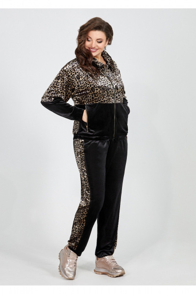 Бархатные брюки и кофта для ежедневного комфорта Mira Fashion 5517 - фото 2