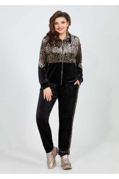 Бархатные брюки и кофта для ежедневного комфорта Mira Fashion 5517 - фото 1