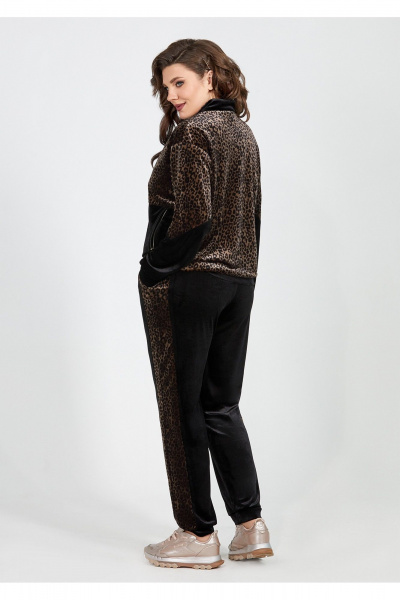 Бархатный спортивный костюм из стрейчевого велюра Mira Fashion 5517-2 - фото 3