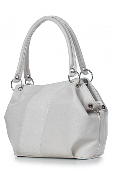 Сумка из экокожи в круглый сезон для повседневной носки Galanteya 5024.24с247к45 молочный - фото 1