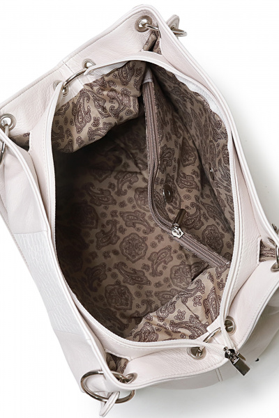 Сумка из экокожи в круглый сезон для повседневной носки Galanteya 5024.24с247к45 молочный - фото 5