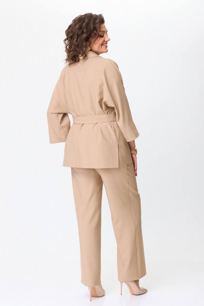 Демисезонный женский костюм с брюками, жилетом и топом Koketka i K 1251 - фото 4