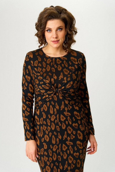 Демисезонное платье из трикотажа с асимметрией и разрезом Koketka i K 1256 - фото 8