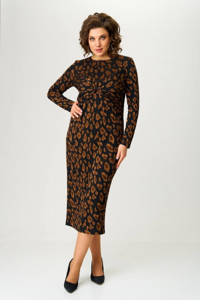 Демисезонное платье из трикотажа с асимметрией и разрезом Koketka i K 1256 - фото 4