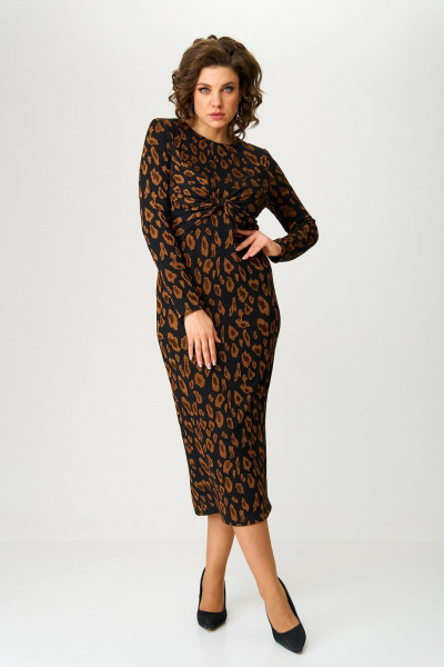 Демисезонное платье из трикотажа с асимметрией и разрезом Koketka i K 1256 - фото 1