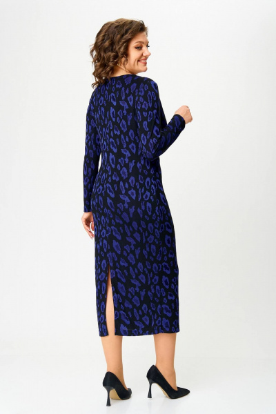 Платье нарядное из трикотажа с разрезом и драпировками Koketka i K 1256-1 - фото 8