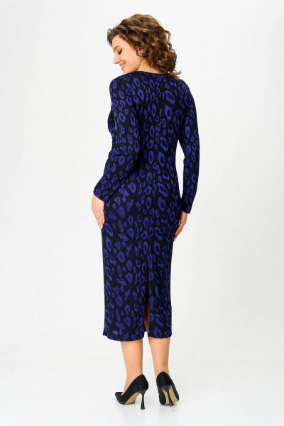 Платье нарядное из трикотажа с разрезом и драпировками Koketka i K 1256-1 - фото 7