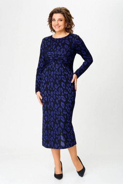 Платье нарядное из трикотажа с разрезом и драпировками Koketka i K 1256-1 - фото 2