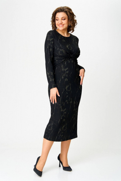 Платье демисезонное из трикотажа с задрапированными деталями Koketka i K 1256-2 - фото 3