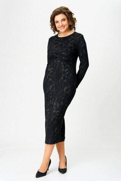 Платье демисезонное из трикотажа с задрапированными деталями Koketka i K 1256-2 - фото 2