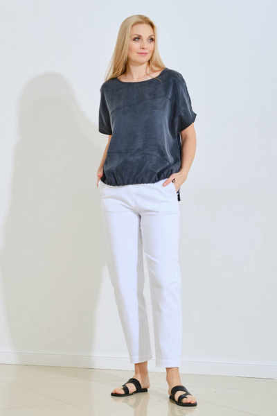 Брюки на каждый день из текстиля, демисезон Achosa 1734 белый - фото 5