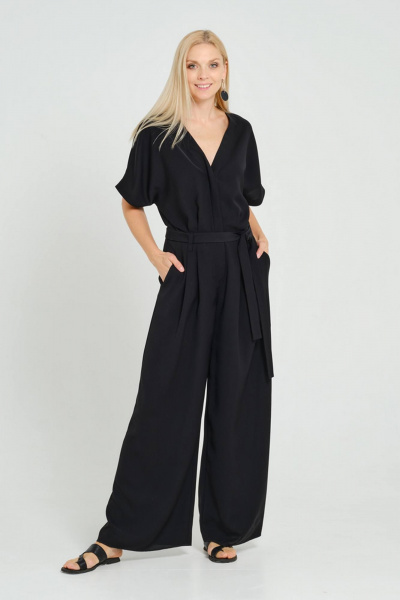 Платье на каждый день из текстиля Achosa 2363 черный - фото 2