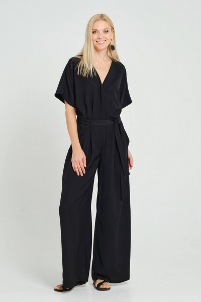 Платье на каждый день из текстиля Achosa 2363 черный - фото 1