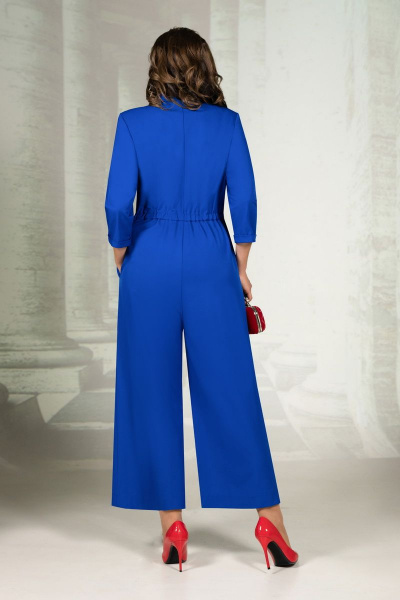 Комбинезон женский синий на запах с застежкой на молнию и пуговицы Avanti 1069-1 - фото 4
