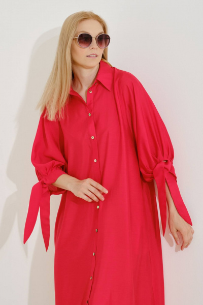 Красное демисезонное платье на каждый день Achosa 294 красный - фото 3