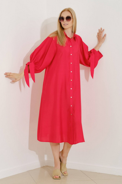 Красное демисезонное платье на каждый день Achosa 294 красный - фото 1