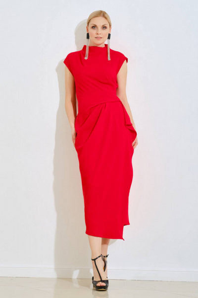 Красное платье нарядное на круглый год Achosa 2654 красный - фото 2