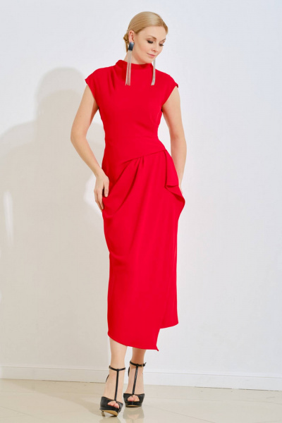 Красное платье нарядное на круглый год Achosa 2654 красный - фото 1
