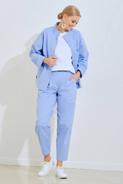 Брюки голубые для повседневных образов демисезон Achosa 904 голубой - фото 1