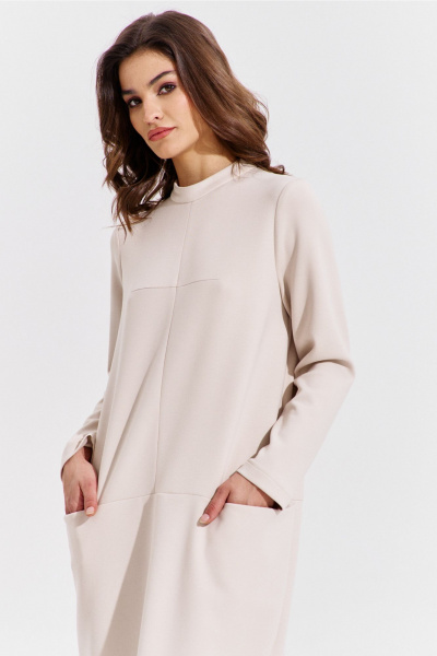 Платье длинное до щиколотки с карманами и швом RINKA 1363/1 - фото 17