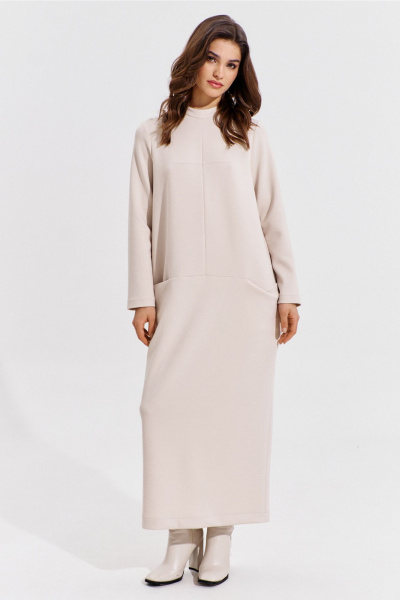 Платье длинное до щиколотки с карманами и швом RINKA 1363/1 - фото 11