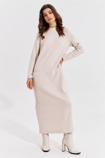 Платье длинное до щиколотки с карманами и швом RINKA 1363/1 - фото 10