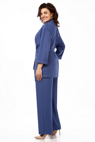 Деловой комплект из жакета и брюк из вискозы LaKona 11466 синий_под_джинс - фото 2