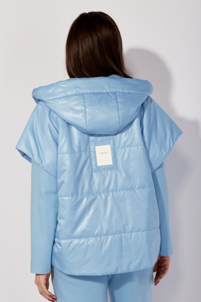 Демисезонный 3предметный комплект: свитшот, жилет и брюки TAiER 1336 голубой - фото 6