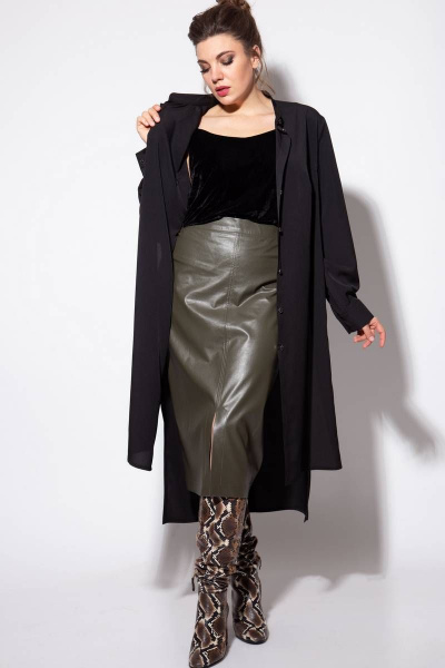 Юбка SOVA 11087 олива - фото 2